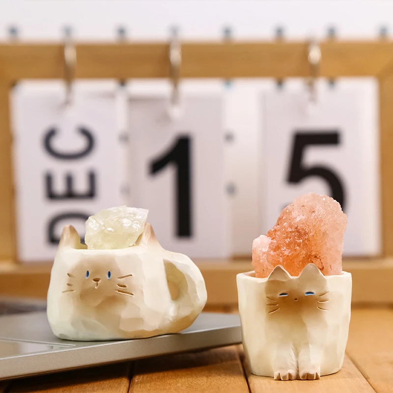 【钻盘】猫猫PAL盲盒潮玩可爱动物水晶小摆件 办公室解压神器桌面