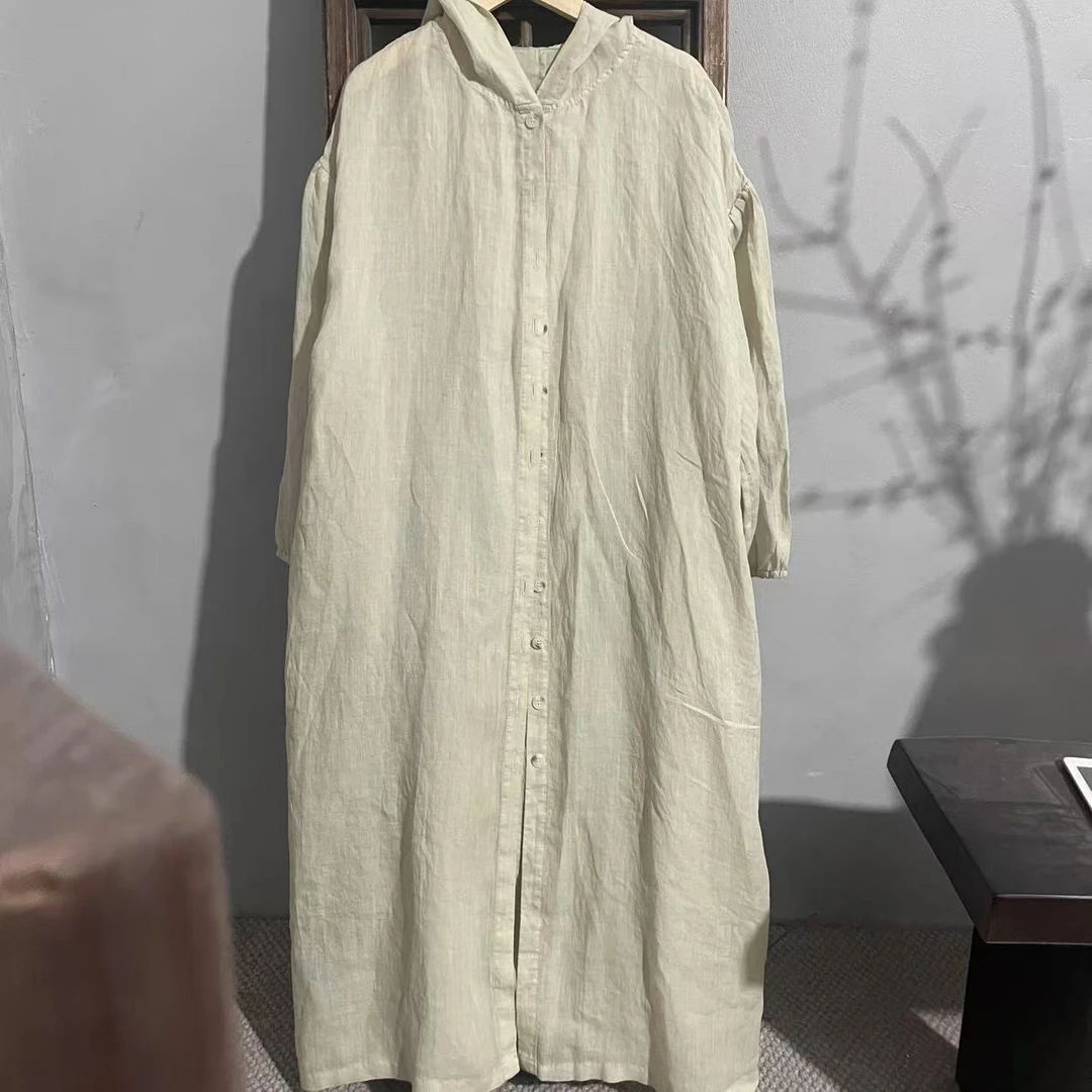 MX836长款薄款休闲风吸汗开襟衬衫时髦百搭
