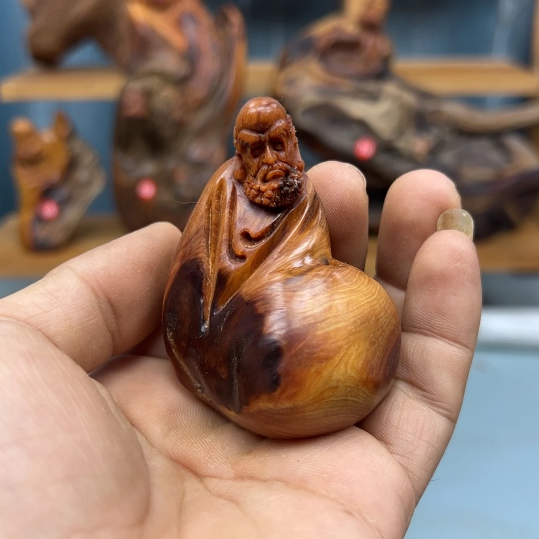 顺***N木崖柏木摆件手把件