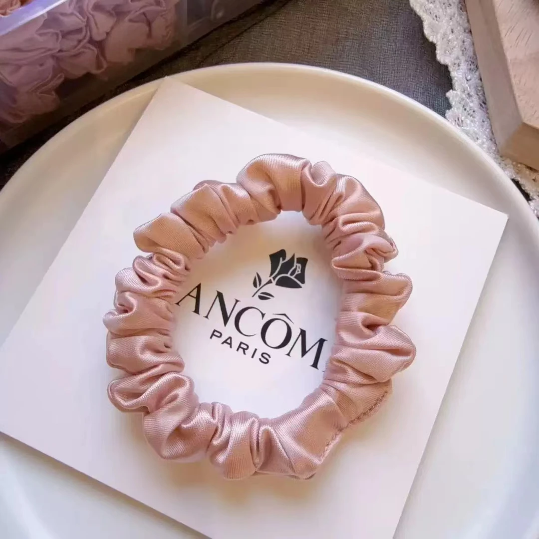 欧日韩高级感丝绸气质小肠头绳不伤发橡皮筋扎头发高马尾发圈