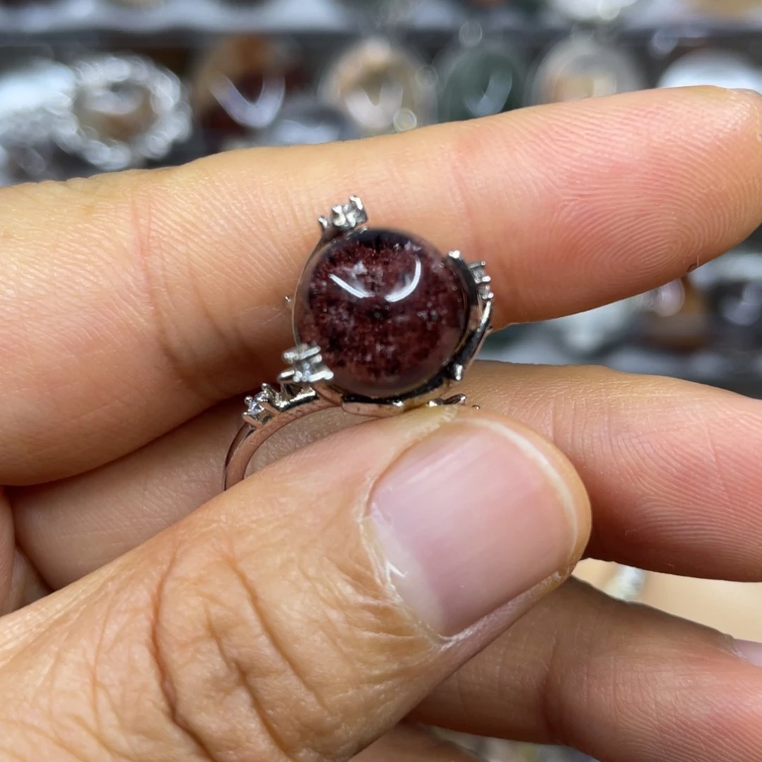 【闪购商品】银S925镶嵌珠宝半成品水晶戒指