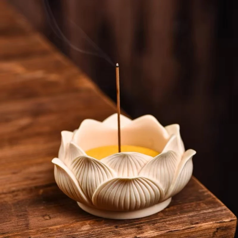 香炉家用室内创意莲花线香炉供奉焚香炉香薰盘香炉熏香G1919