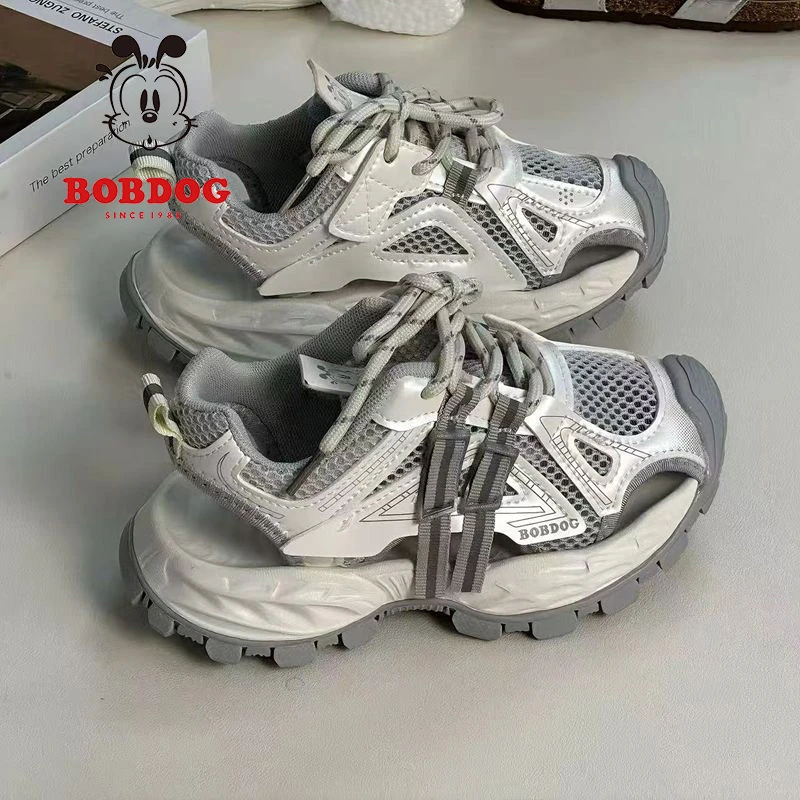 巴布豆儿童凉鞋男2025新款夏季女童透气软底沙滩鞋包头老爹鞋百搭