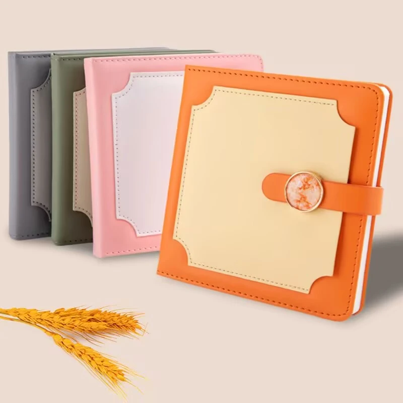 【121】14*14方形圆扣100g卡包本笔记本本子