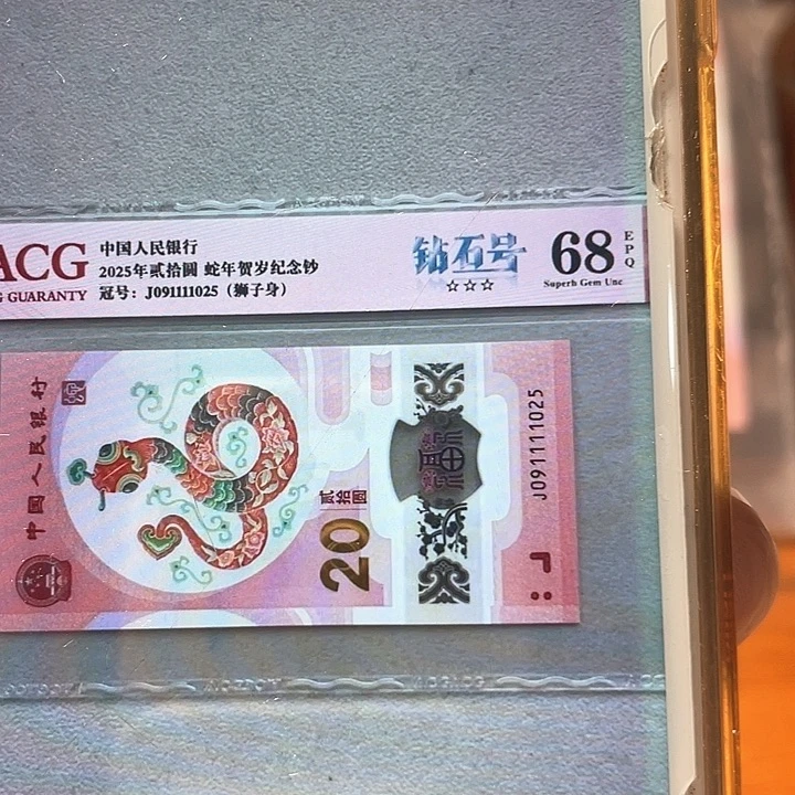 塑料091111025 蛇钞单张