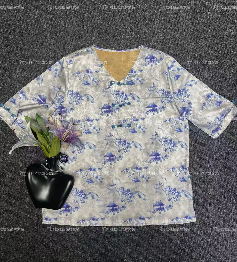 284-【江南美人】 定制款重工盘扣显瘦新中式上衣