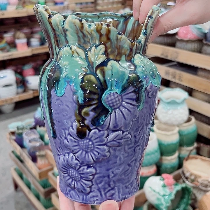 有孔.凑单10元陶瓷花盆发货！