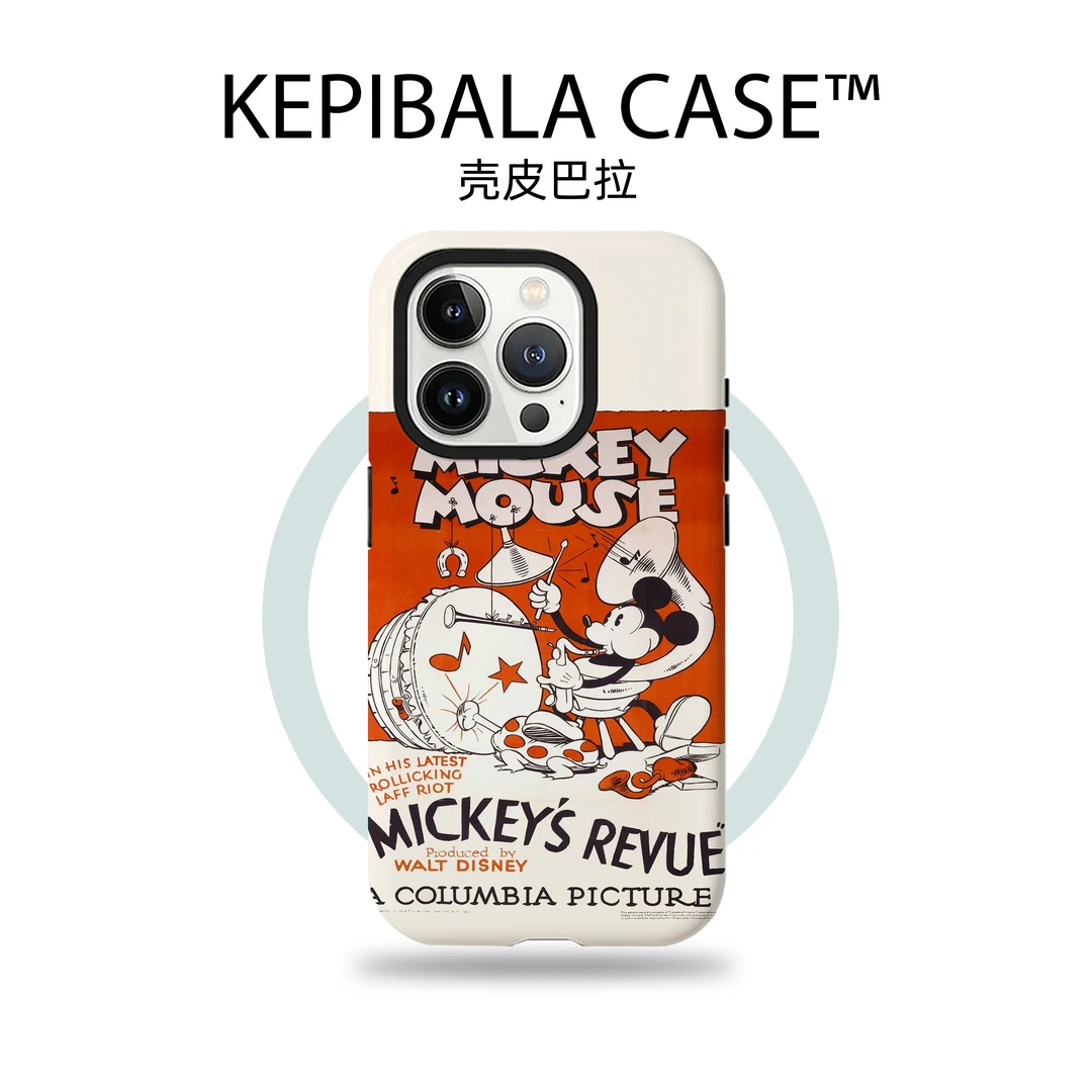 米老鼠米奇菲林二合一手机壳适用华为荣耀苹果小米VIVOPPO高级感