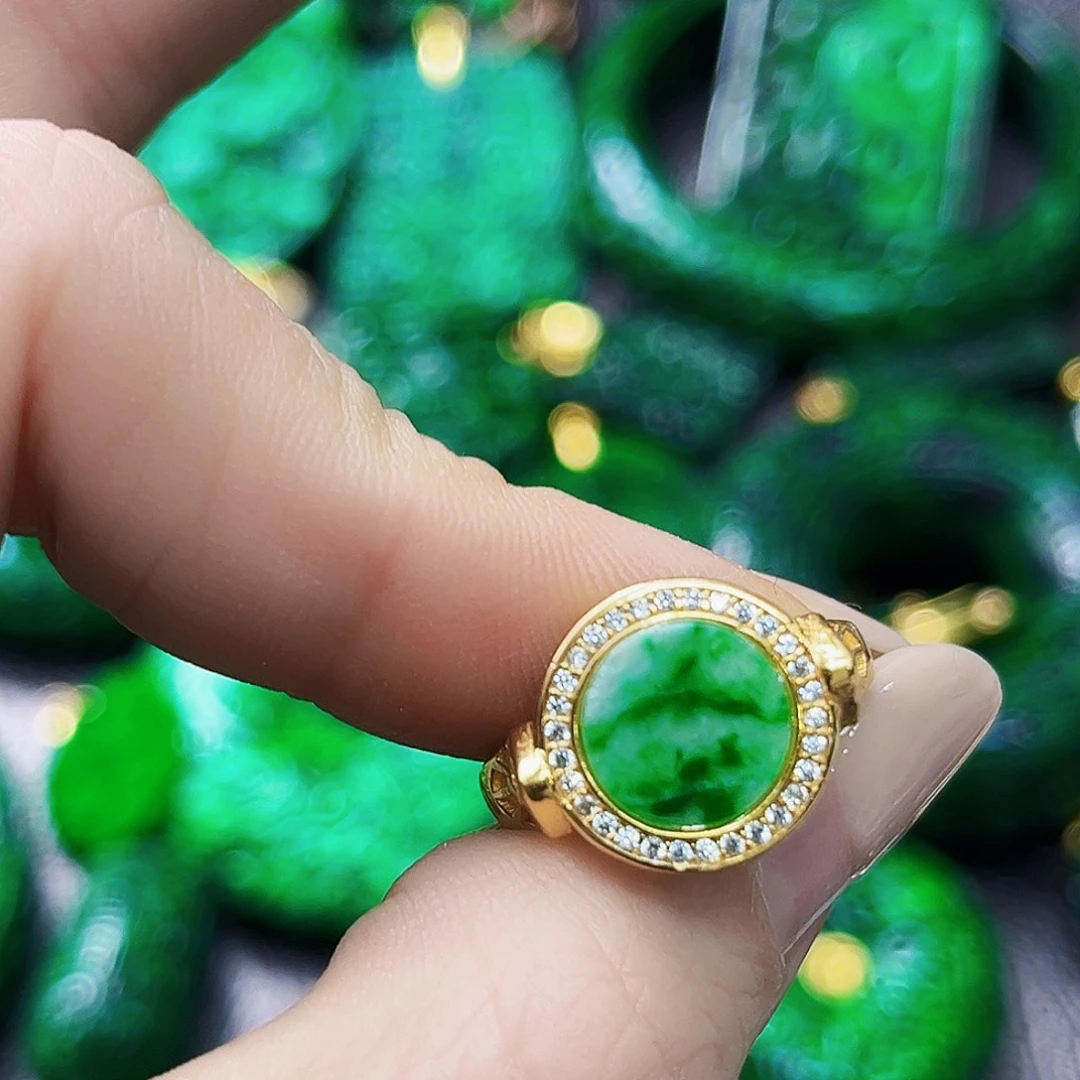 颈饰银S925镶嵌翡翠