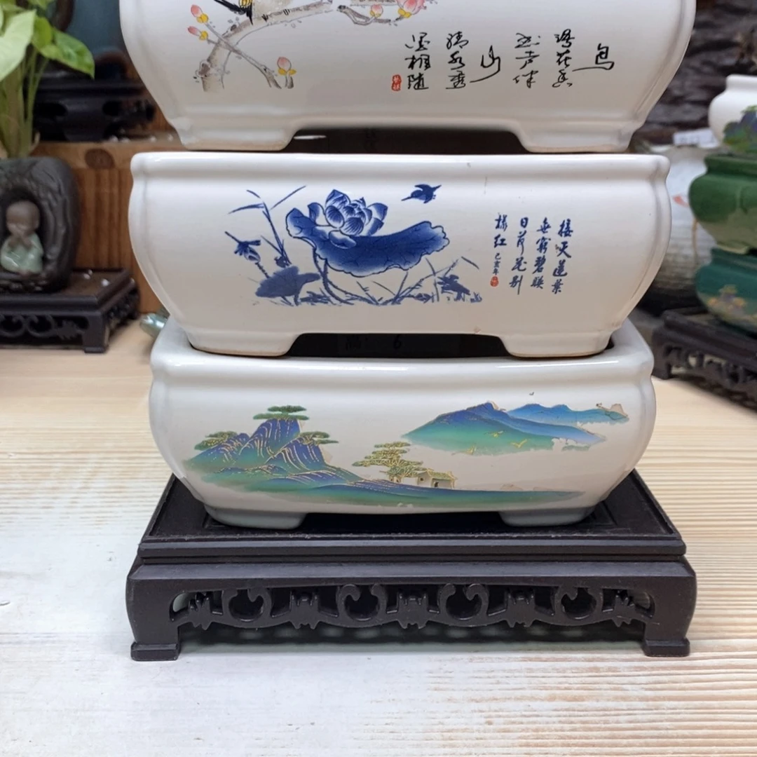 紫砂花盆陶瓷艺术花盆陶瓷