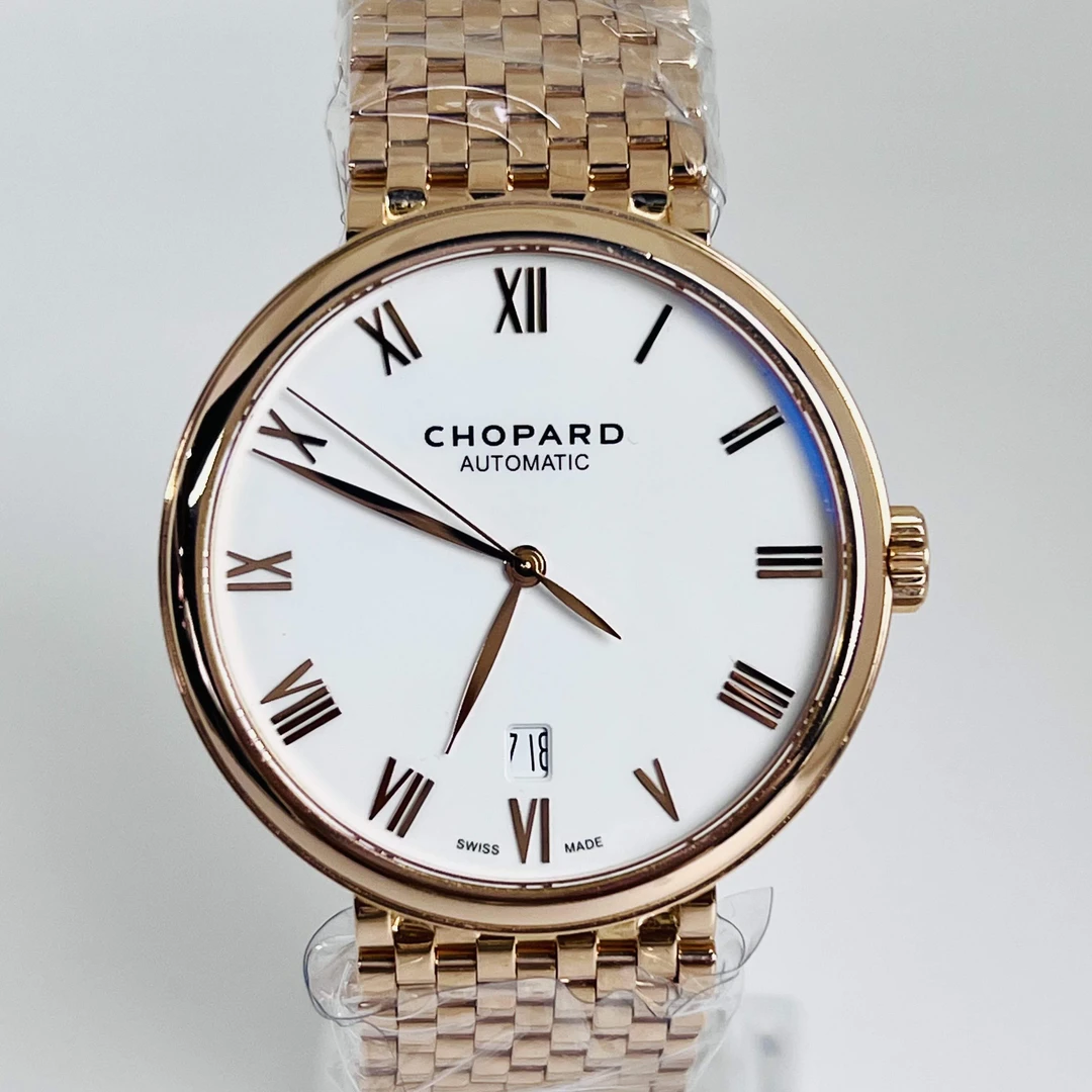99新 Chopard/萧邦 经典系列自动机械机芯全金男表复古时尚