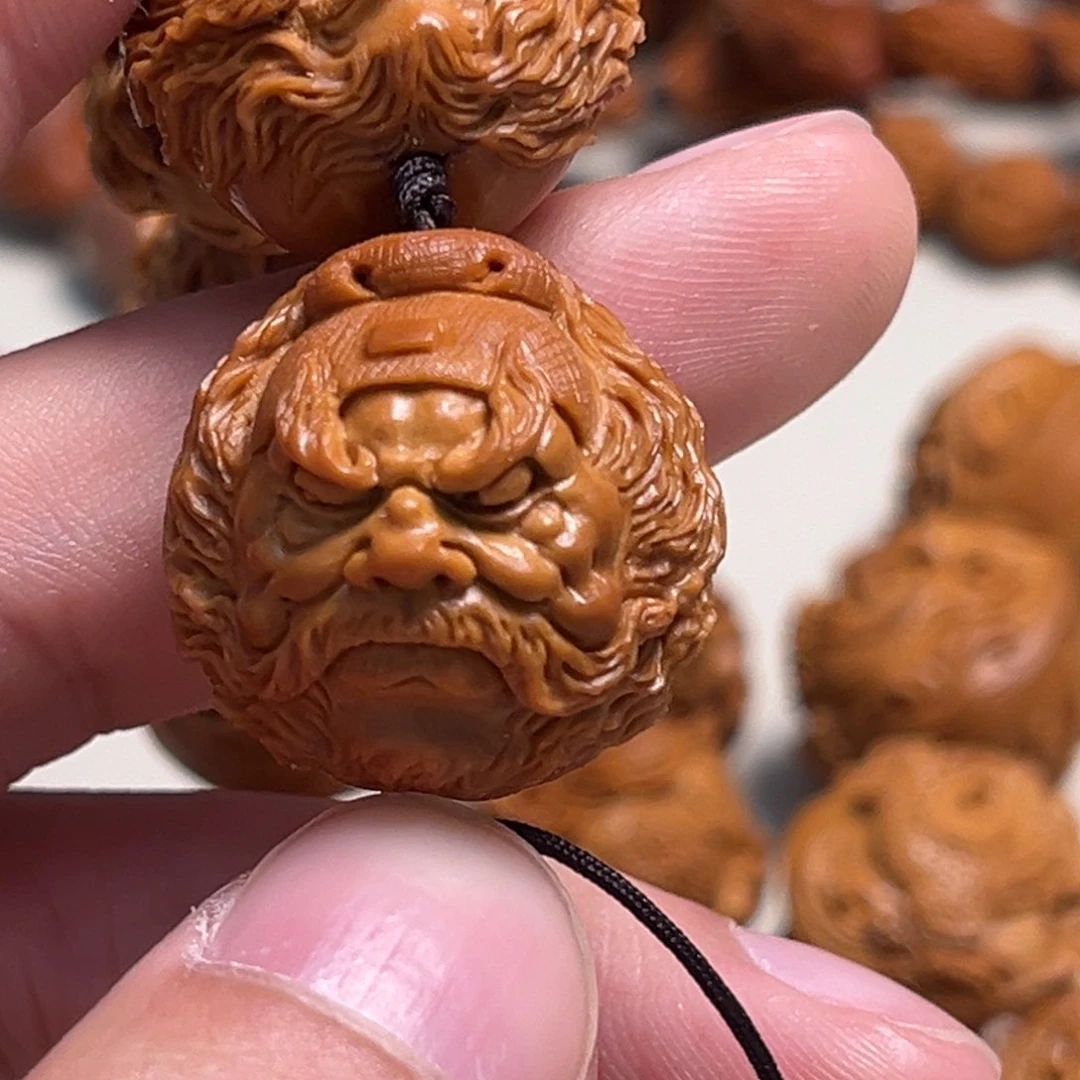 橄榄核吊坠富**影钟馗头