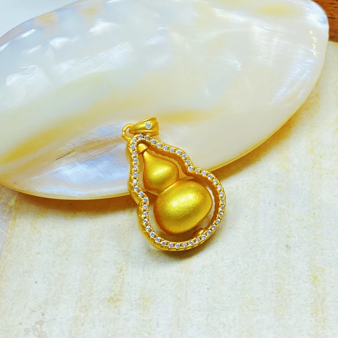 K0517黄色葫芦大中小可转吊坠多样性发货46870