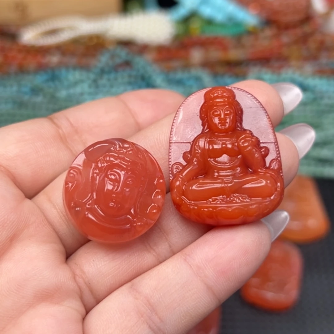 ，***，吊坠(不含链)未镶嵌南红玛瑙