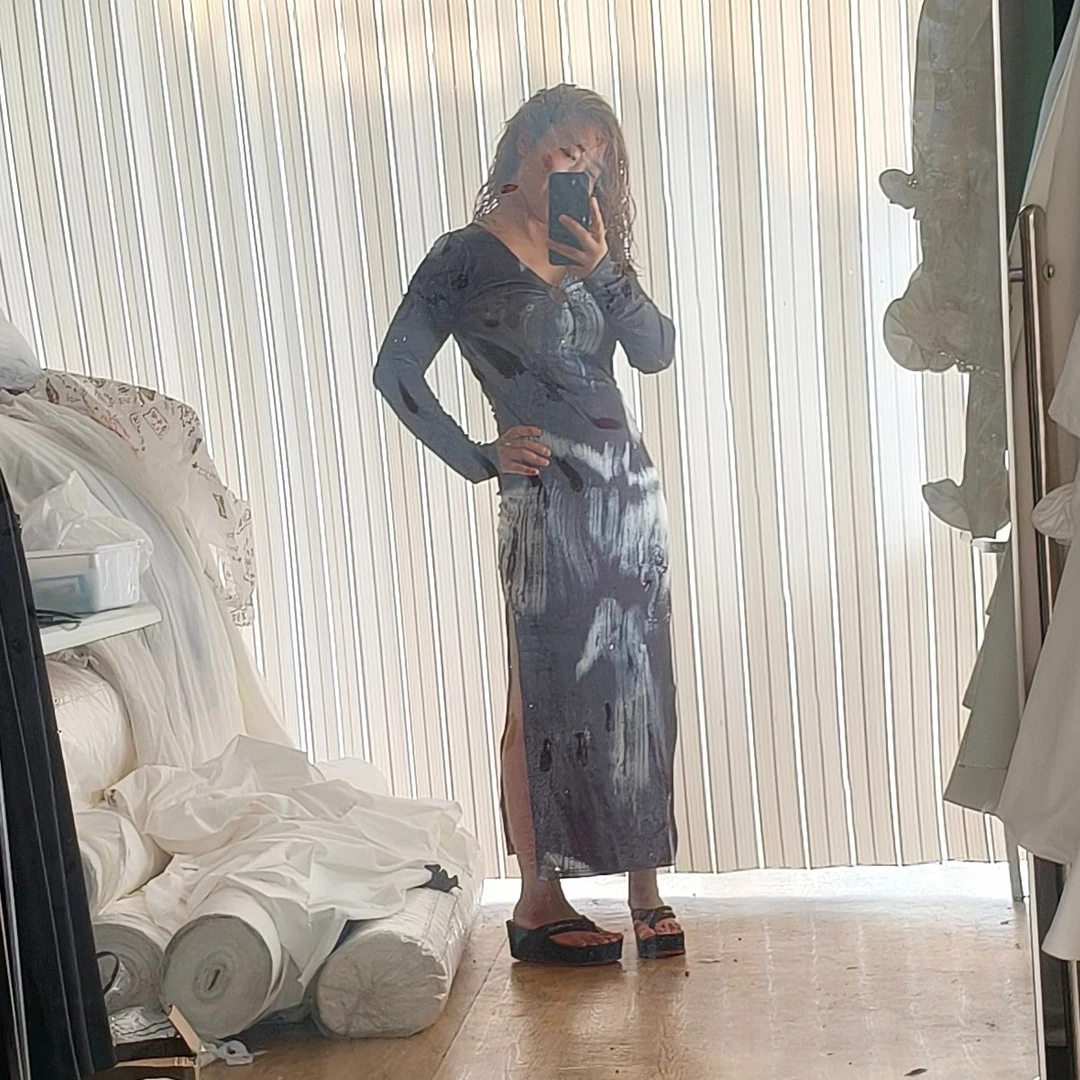 现货中长款长袖旗袍连衣裙2025新款女装长裙裙子性感妩媚小礼服