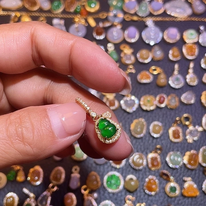 翡翠银S925镶嵌颈饰