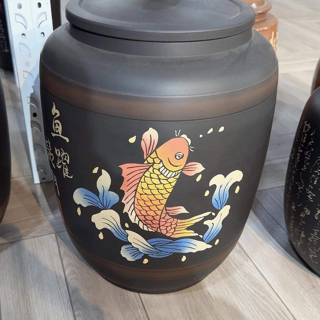 罐019建水紫陶20饼茶缸