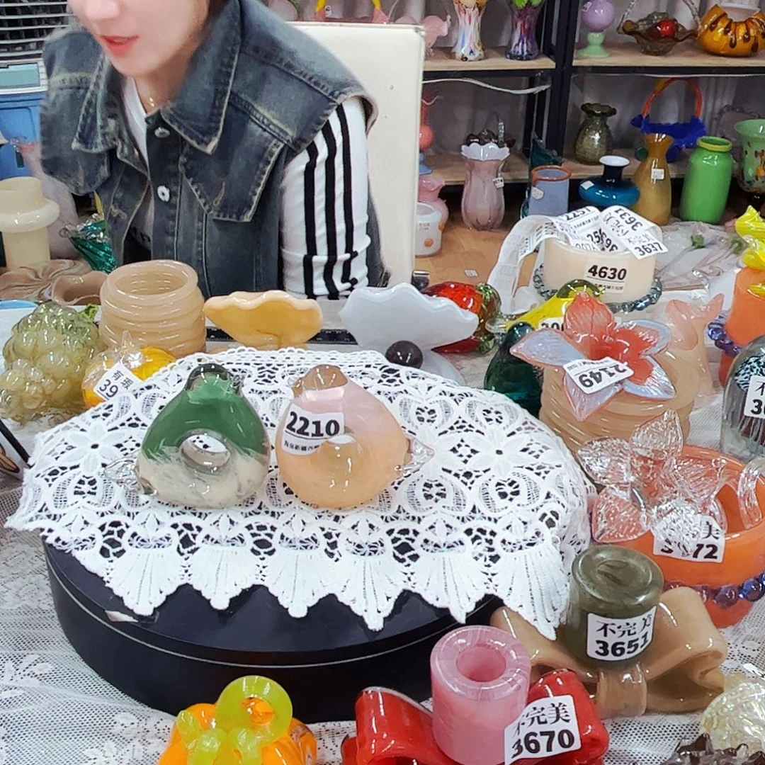 甜甜圈鸟2个 家悦琉璃工艺品