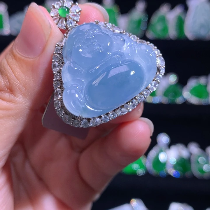 【闪购商品】颈饰银S925镶嵌翡翠天然翡翠