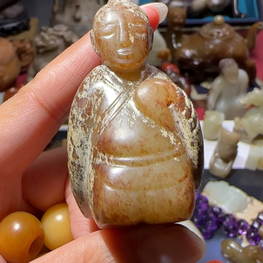 心***动和田玉未镶嵌挂件