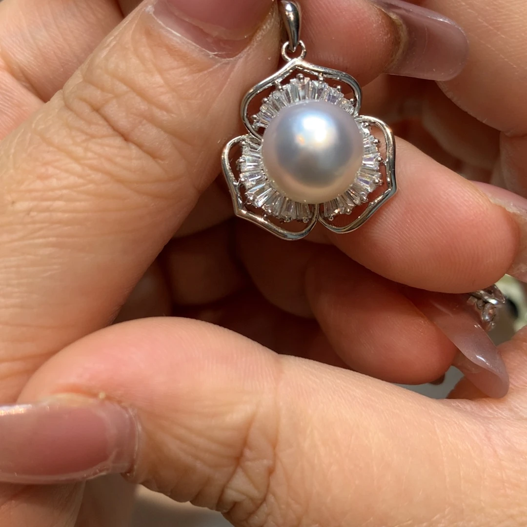 海水珍珠颈饰银S925镶嵌