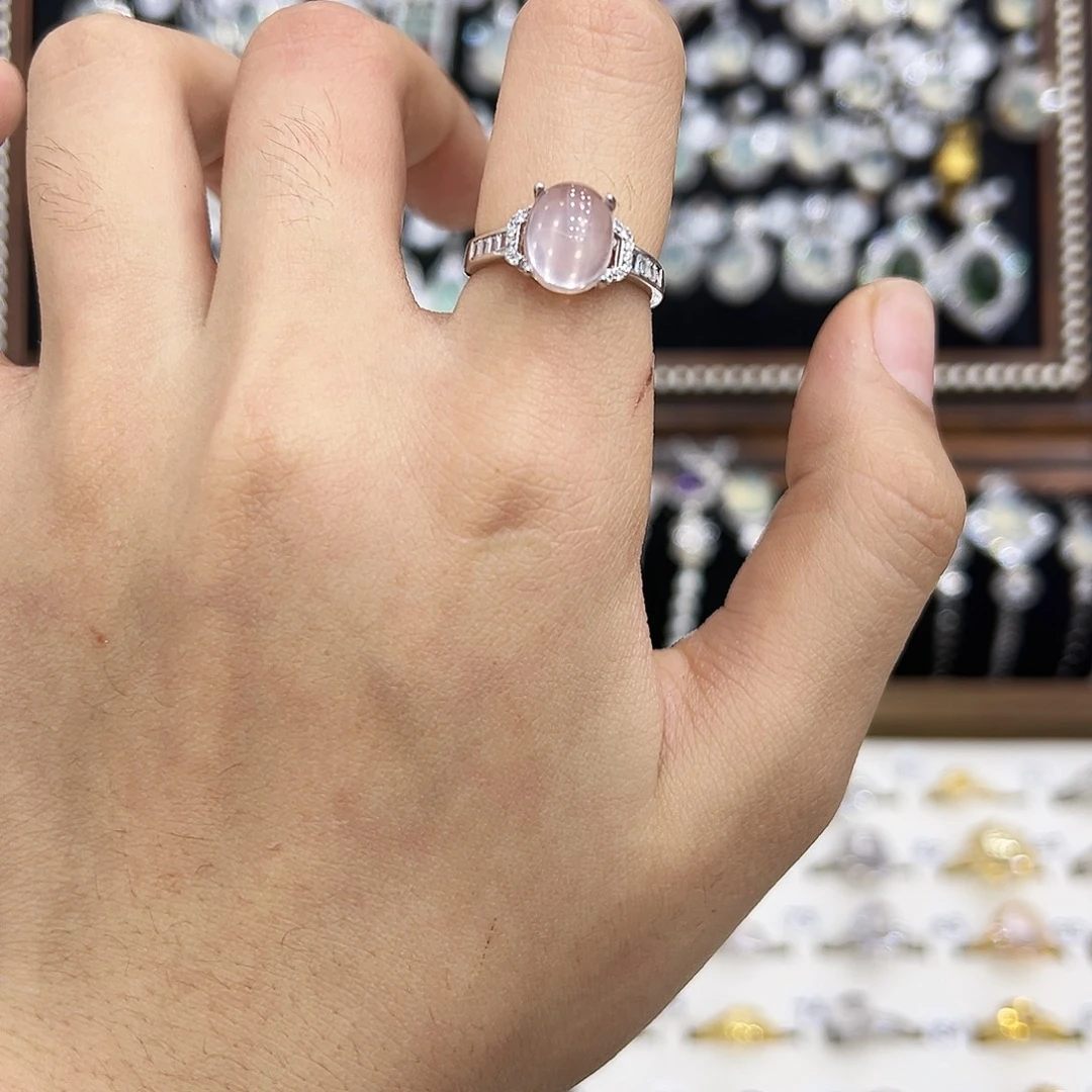 蛇纹石玉合金戒指