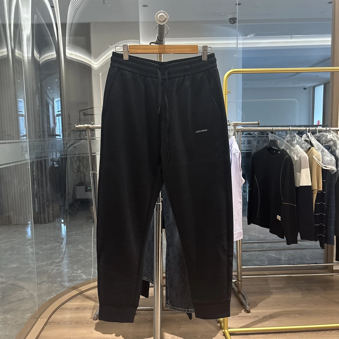 【H家】软糯莫代尔！秋冬厚款黑色工装卫裤男保暖束脚休闲运动裤长裤