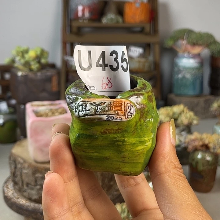 紫砂花盆小白孤品 内口3