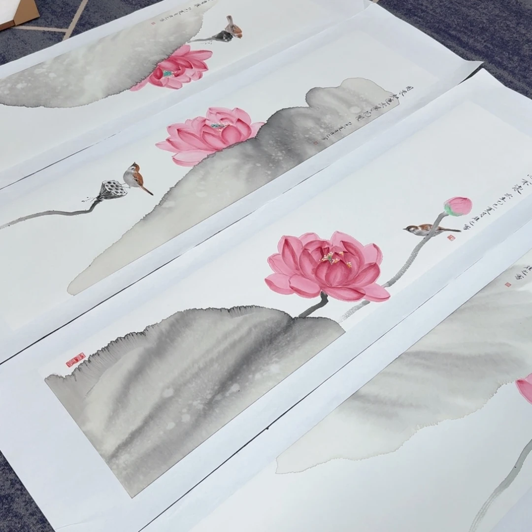 国画国画作品山水花鸟