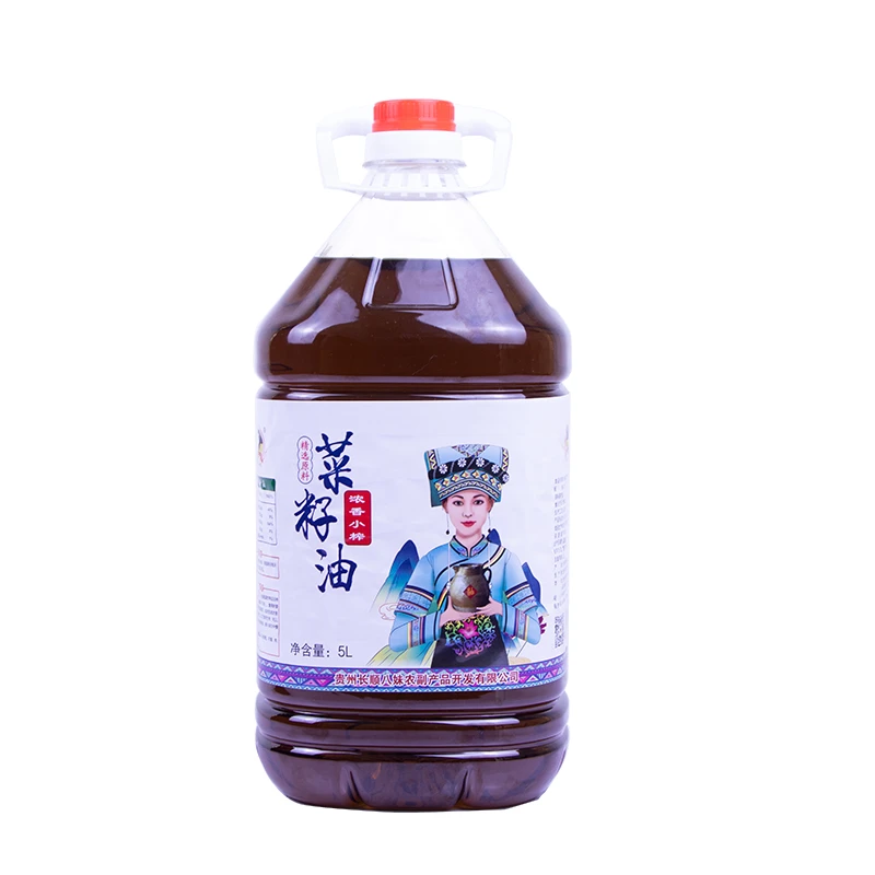 熊八妹浓香小榨菜籽油5L/瓶