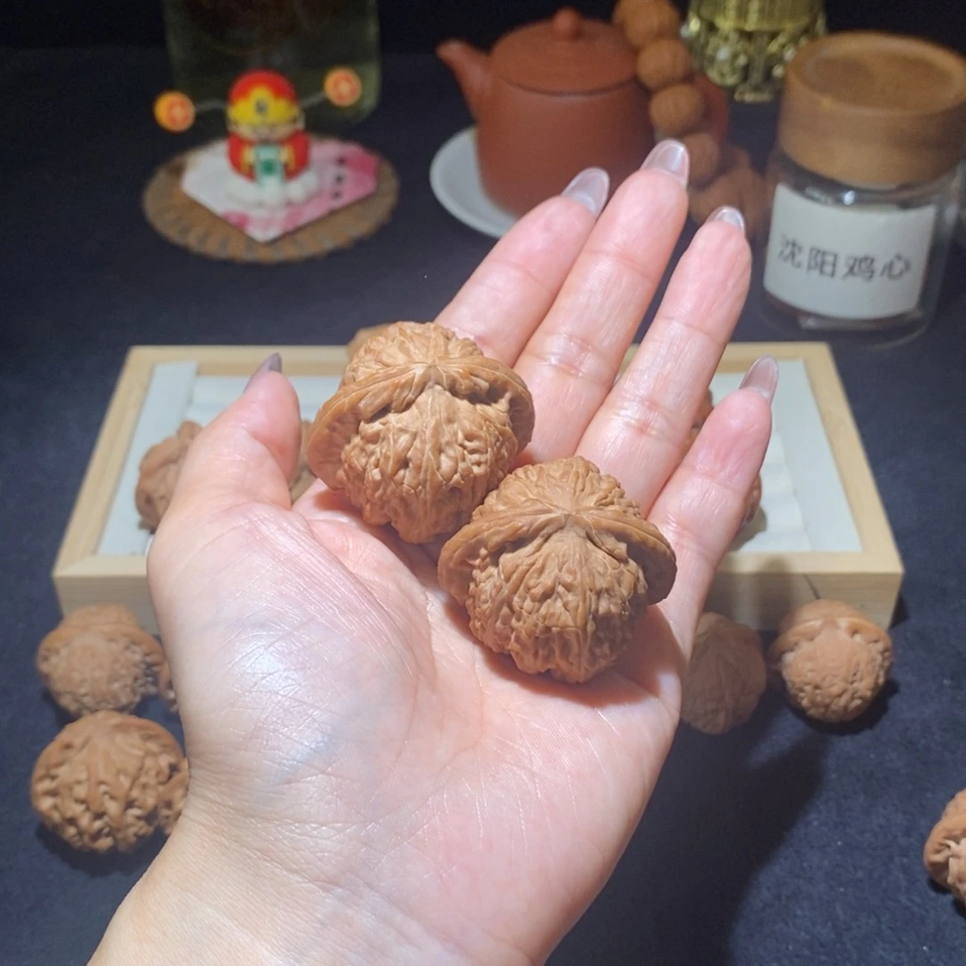 吊坠文玩核桃白狮子42