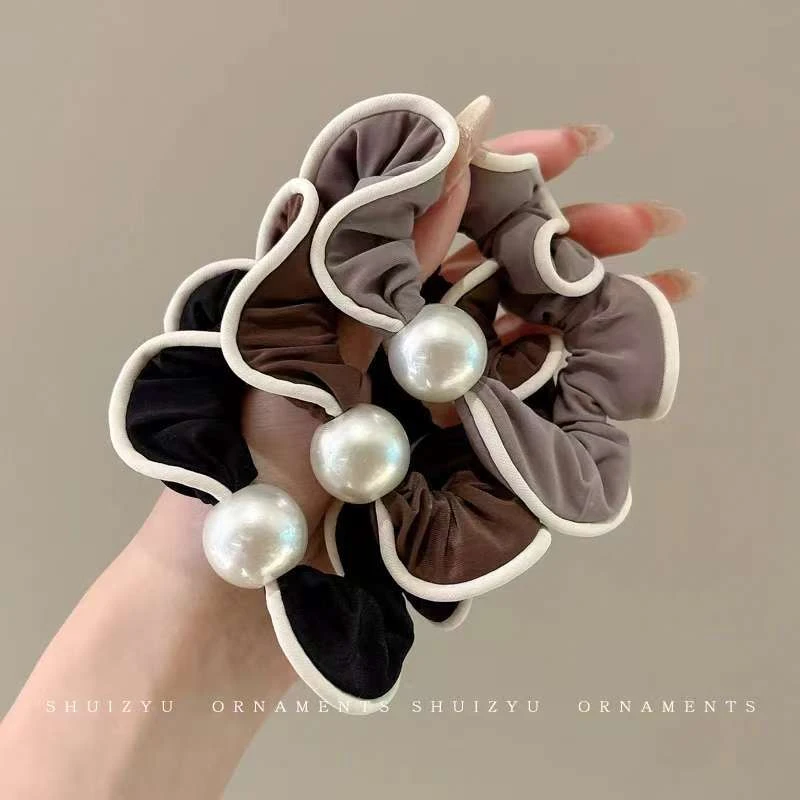 俞之美 YZM气质珍珠日常温柔发圈皮筋绑带简约百搭发绳