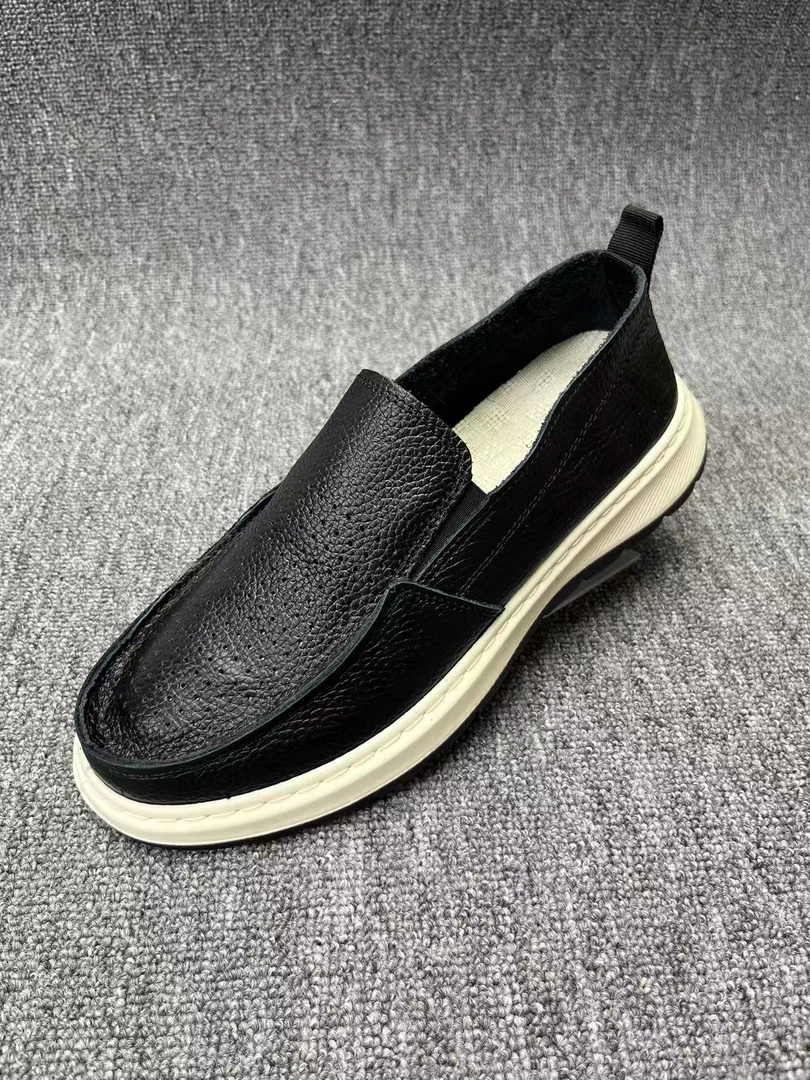 头层牛皮透气轻便系带休闲皮鞋时尚鞋子秋季春季软底百搭