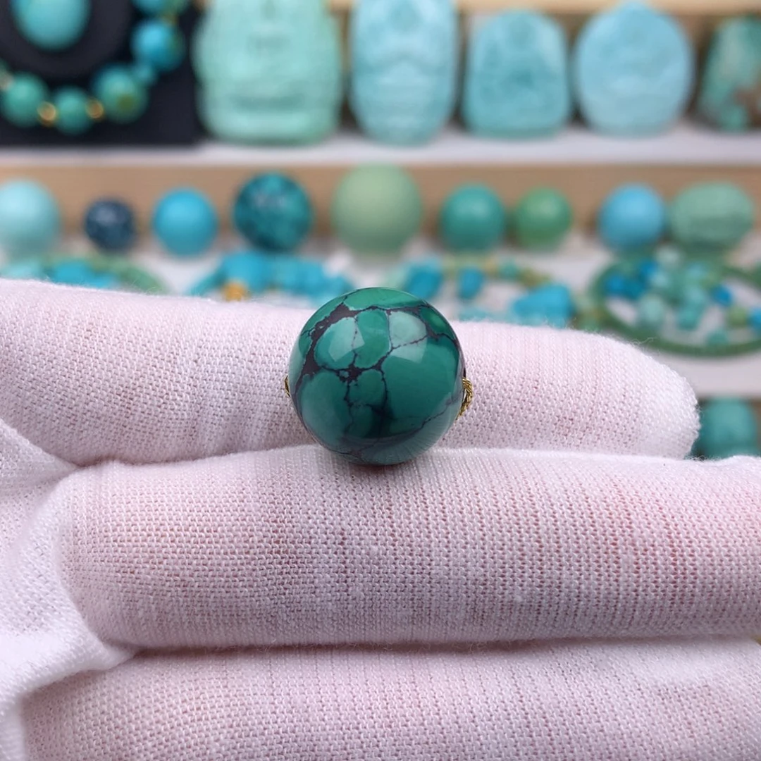 未镶嵌绿松石珠宝奇石16.1mm