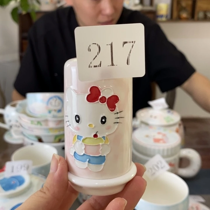 青****瓷片景德镇釉下彩手绘