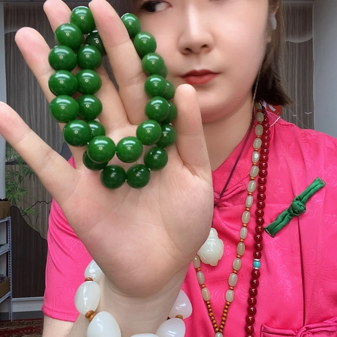 未镶嵌蛇纹石玉手链