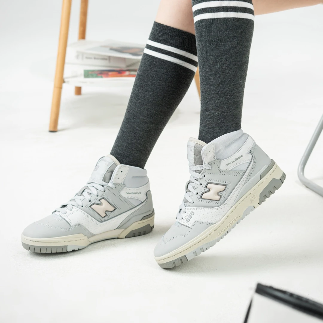 New Balance休闲鞋男女鞋秋冬新款NB650复古耐磨运动鞋高帮篮球鞋