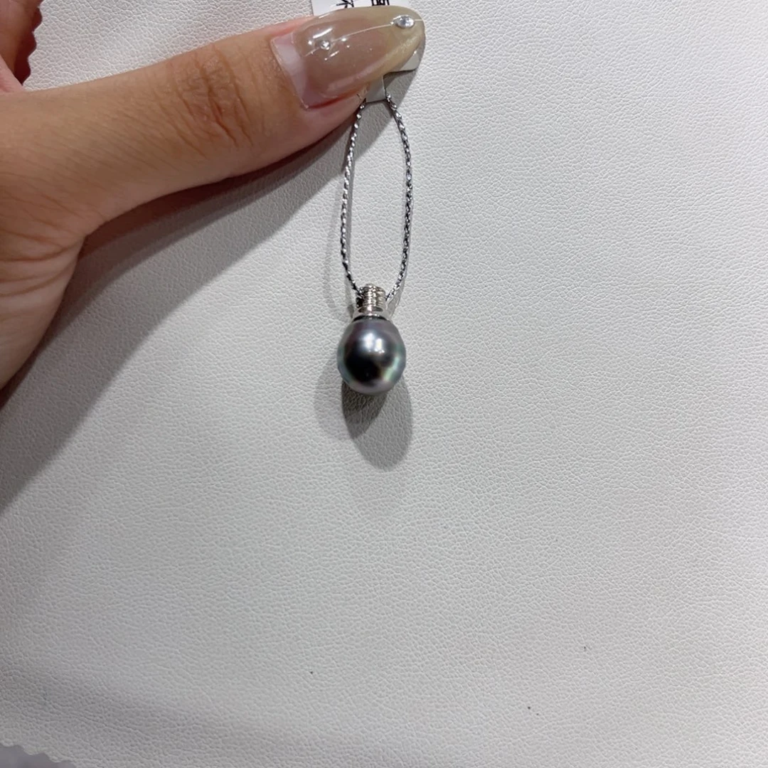银S925镶嵌吊坠(不含链)海水珍珠