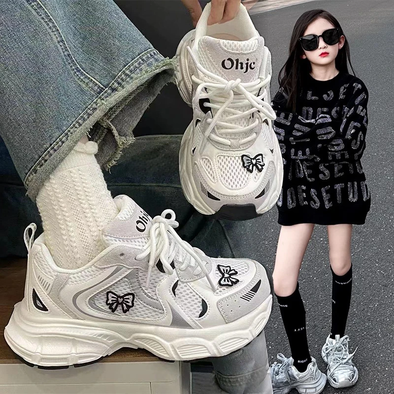 ABC儿童网面运动鞋夏季透气学生潮款鞋春季厚底潮流时尚轻奢小众