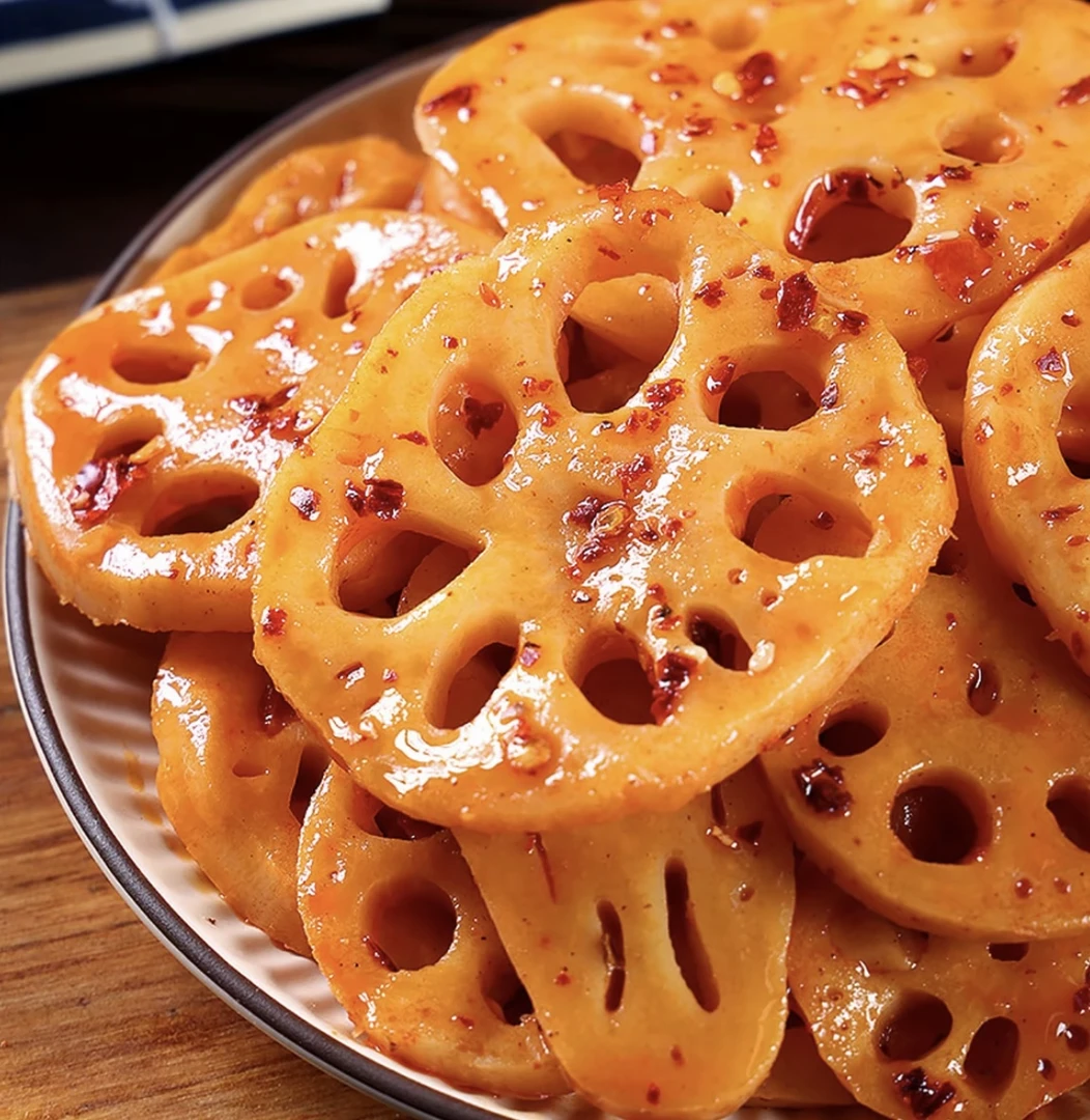 香辣藕片卤味零食休闲食品小吃适合当小零食