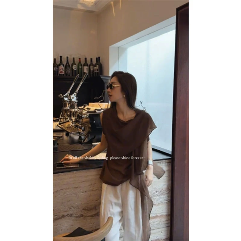 2025年夏季新品高级感法式轻奢气质上衣收腰显瘦长裤时尚两件套