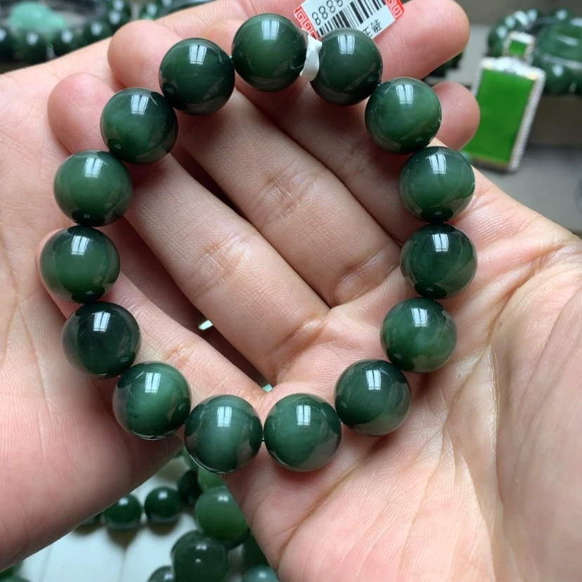 【闪购商品】未镶嵌手链和田玉（碧玉）@****?