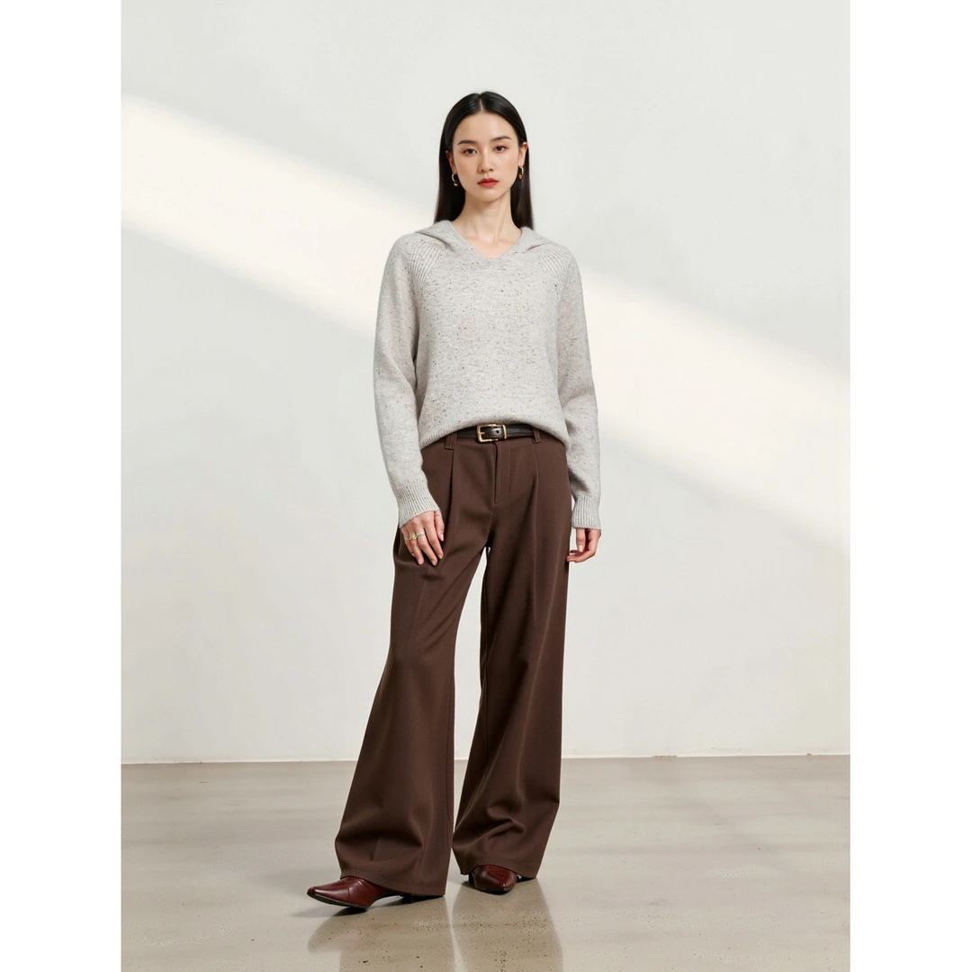 特！97.7%绵羊毛！高克重+无缝一体针织！女士小宽松毛衣 H7195 F123