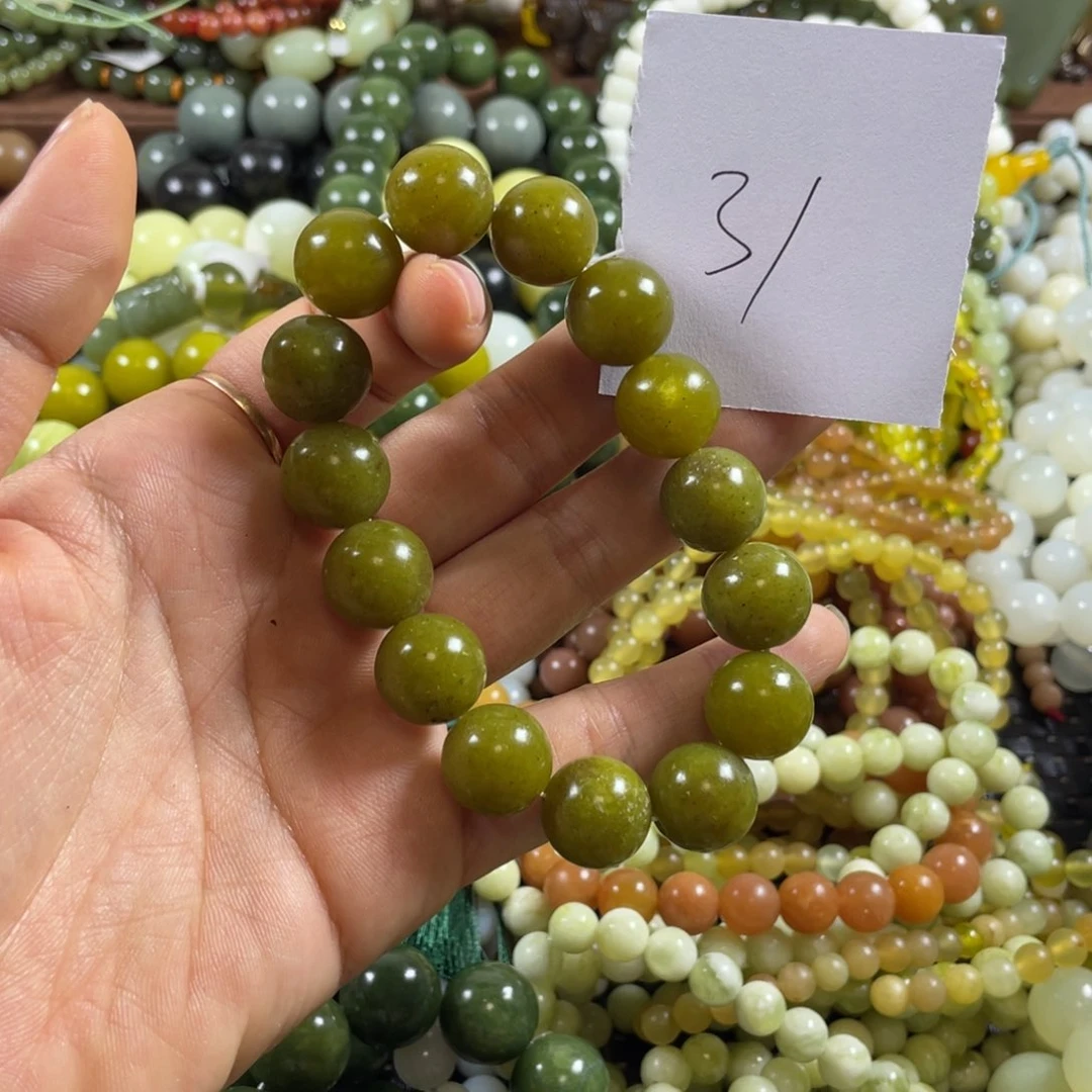 未镶嵌蛇纹石玉手串