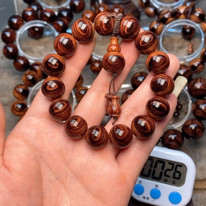 黄花梨/降香黄檀逗*紫油梨成品加工手串