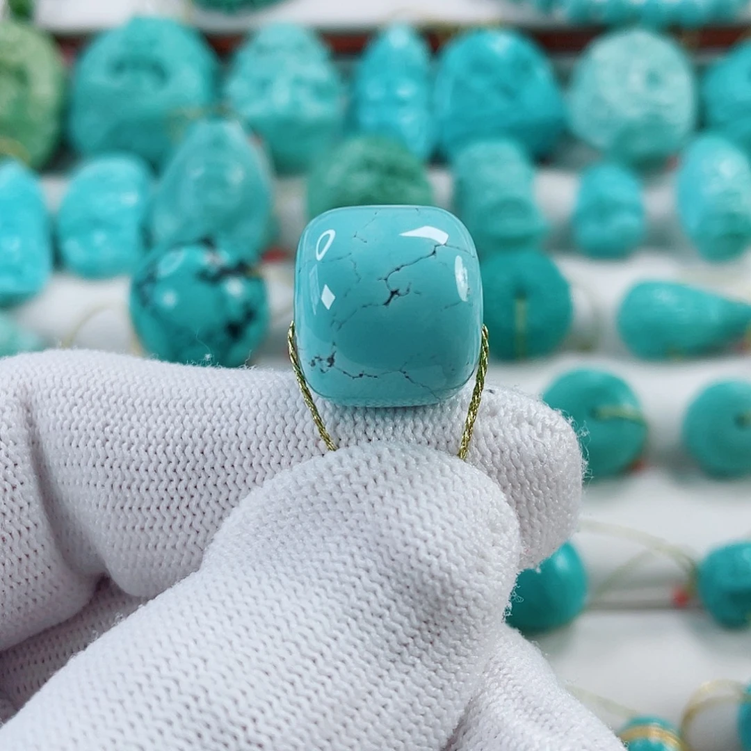 绿松石未镶嵌车挂直径16.1