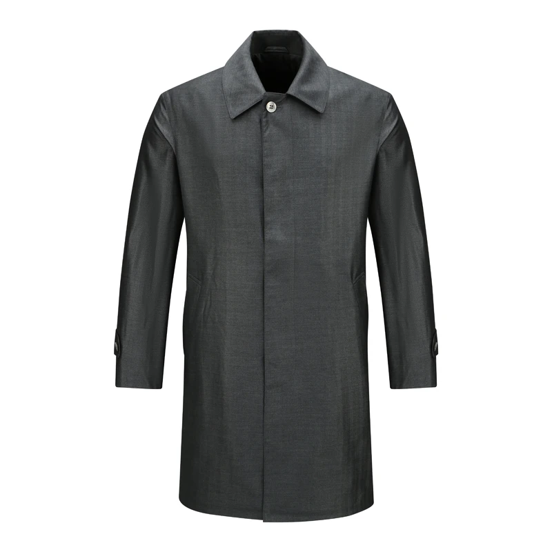 SL93仕东秋冬厚度男风衣 直排扣长款舒适休闲外套 产地意大利