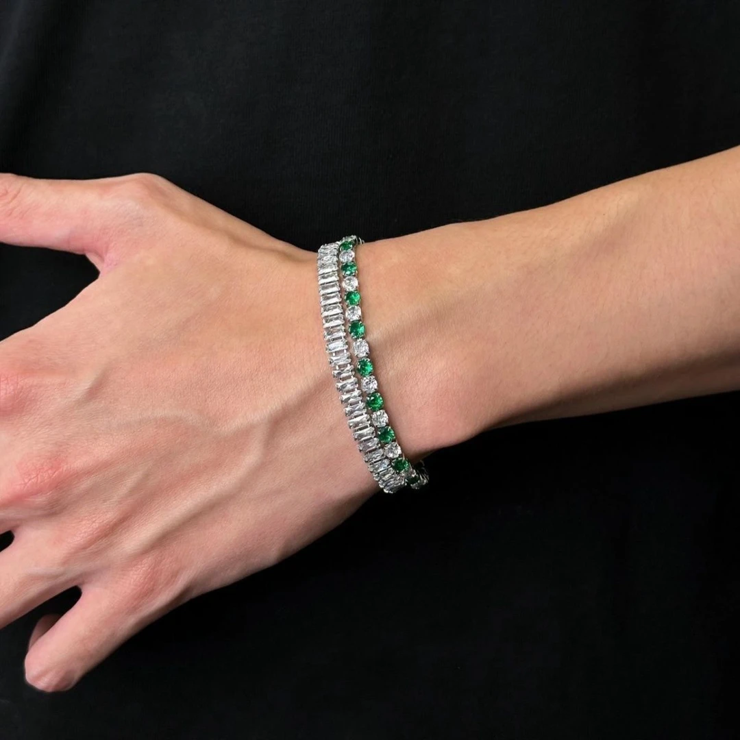 钛钢锆石手链 轻奢高级感锆石手链【组合款】小众满钻ins手链男女