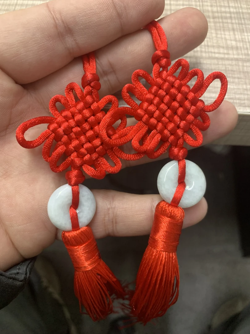 小蕊翡翠平安扣车挂随机发其一