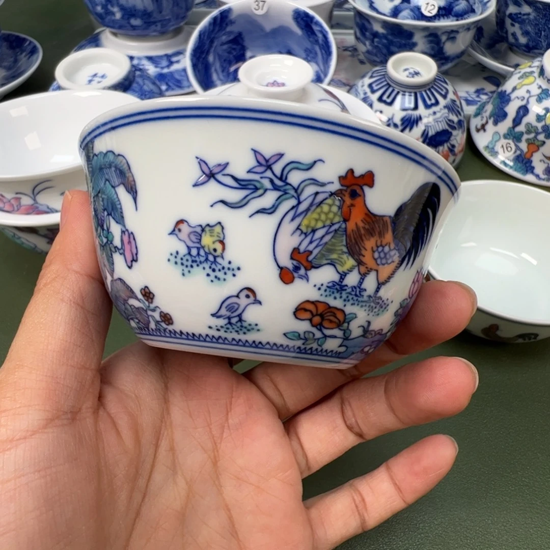 陶瓷景德镇纯手工纯手绘茶具木木53
